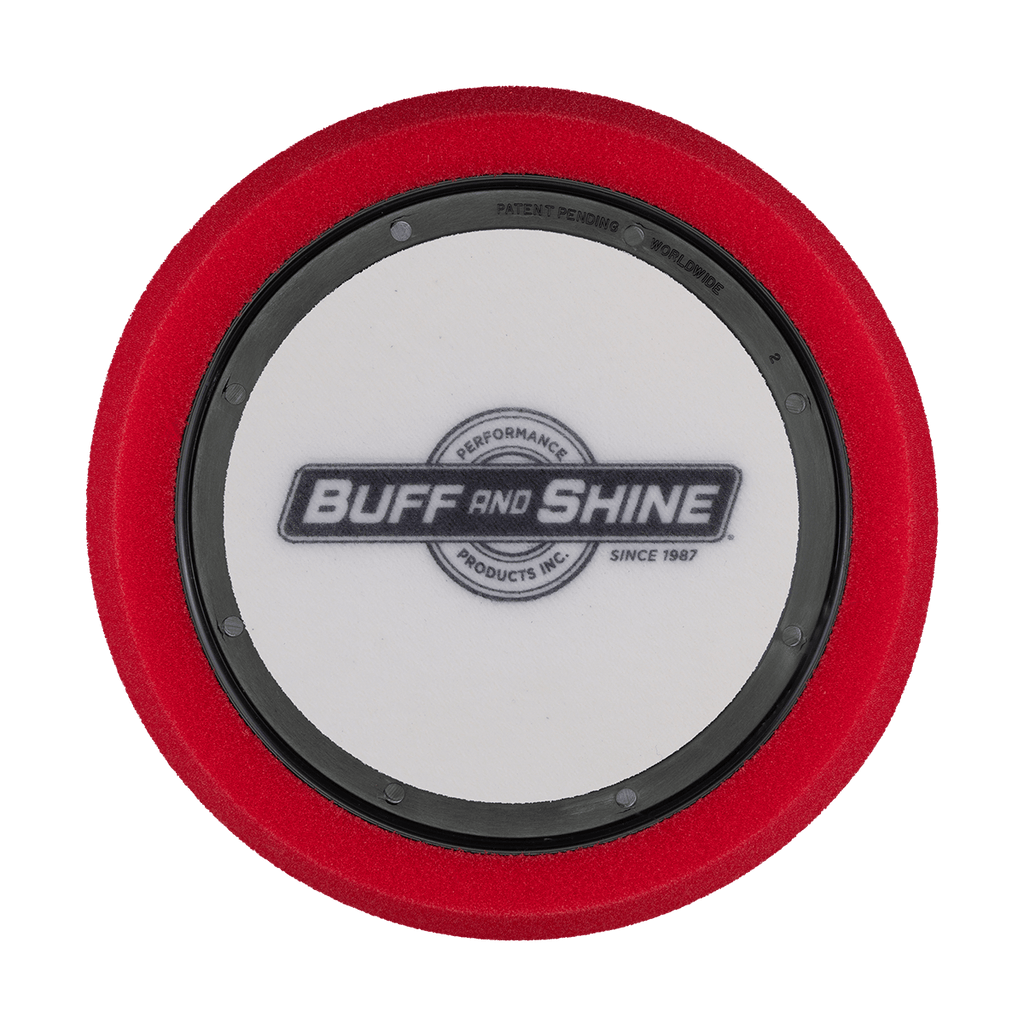 621WR - 6" Red Soft Foam Center Ring Pad (Convoluted Face) - Final Finishing