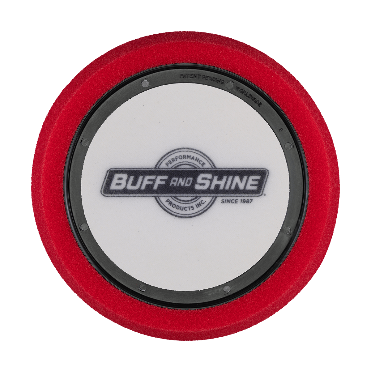 621WR - 6" Red Soft Foam Center Ring Pad (Convoluted Face) - Final Finishing