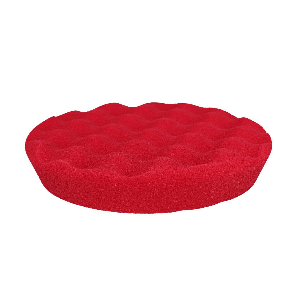 621WR - 6" Red Soft Foam Center Ring Pad (Convoluted Face) - Final Finishing