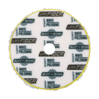 622MFP - 6" URO Fiber® Microfiber Pad (White Fibers) Dark Yellow Foam Interface (Edge Bevel) - Polishing