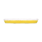 622MFP - 6" URO Fiber® Microfiber Pad (White Fibers) Dark Yellow Foam Interface (Edge Bevel) - Polishing