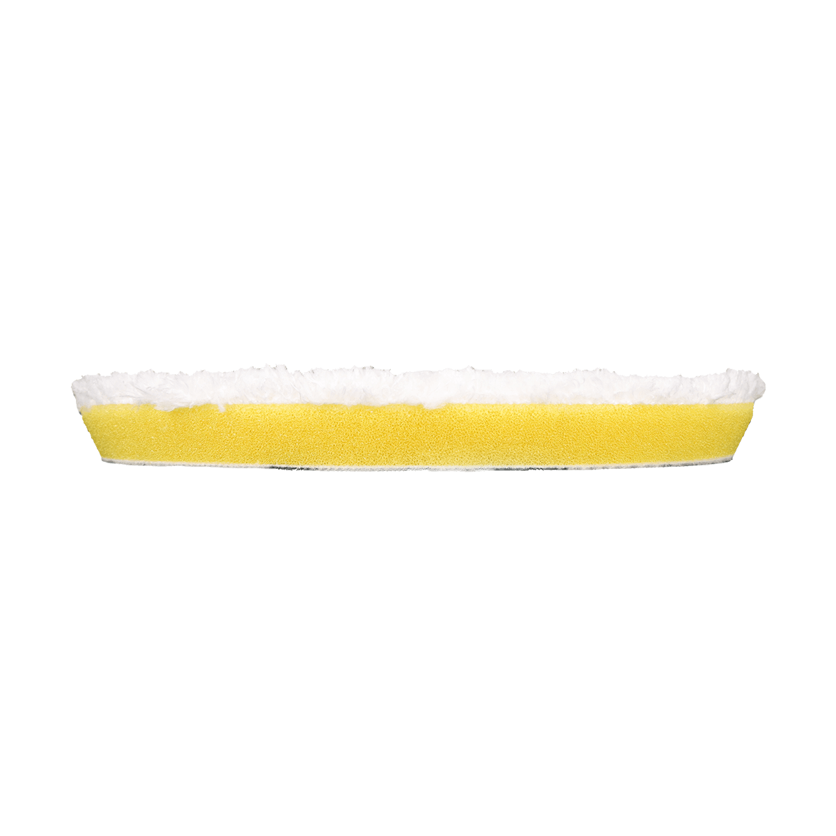622MFP - 6" URO Fiber® Microfiber Pad (White Fibers) Dark Yellow Foam Interface (Edge Bevel) - Polishing