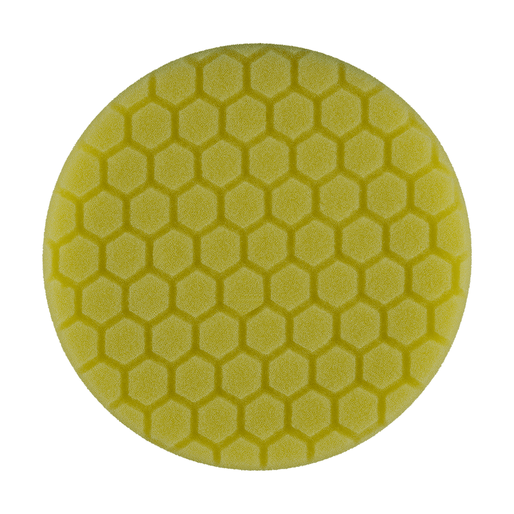 630RH - 6" Yellow Soft Foam Center Ring Pad (Hex Face) - Cutting