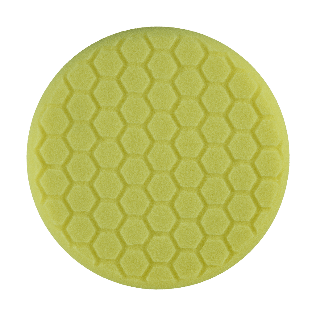 631RH - 6" Yellow High Density Foam Center Ring Pad (Hex Face) - Polishing