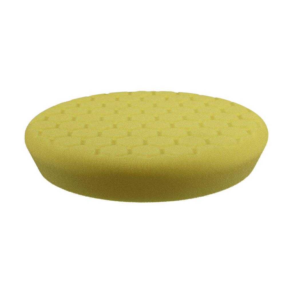 631RH - 6" Yellow High Density Foam Center Ring Pad (Hex Face) - Polishing