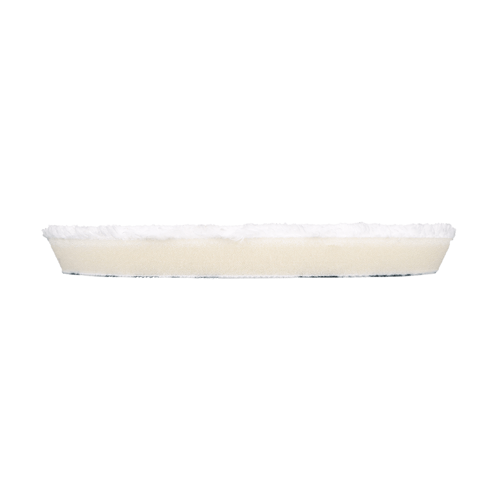 632MFP - 6" URO Fiber® Microfiber Pad (White Fibers) White Foam Interface (Edge Bevel) - Final Finishing