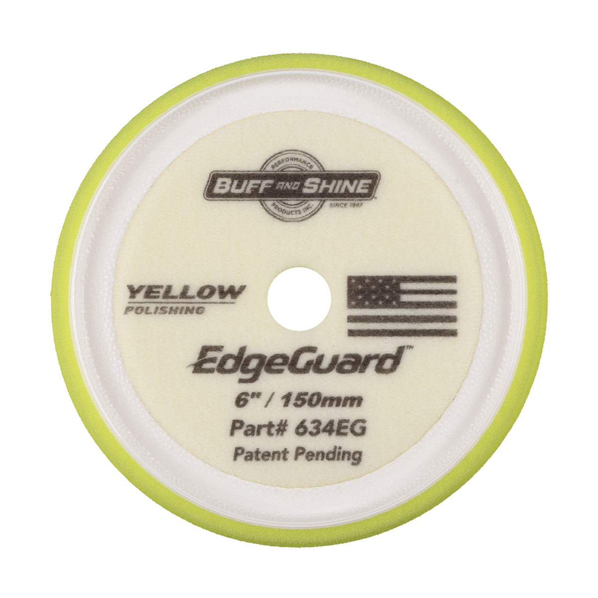 634EG - 6" Yellow EdgeGuard™ Foam Pad - Polishing