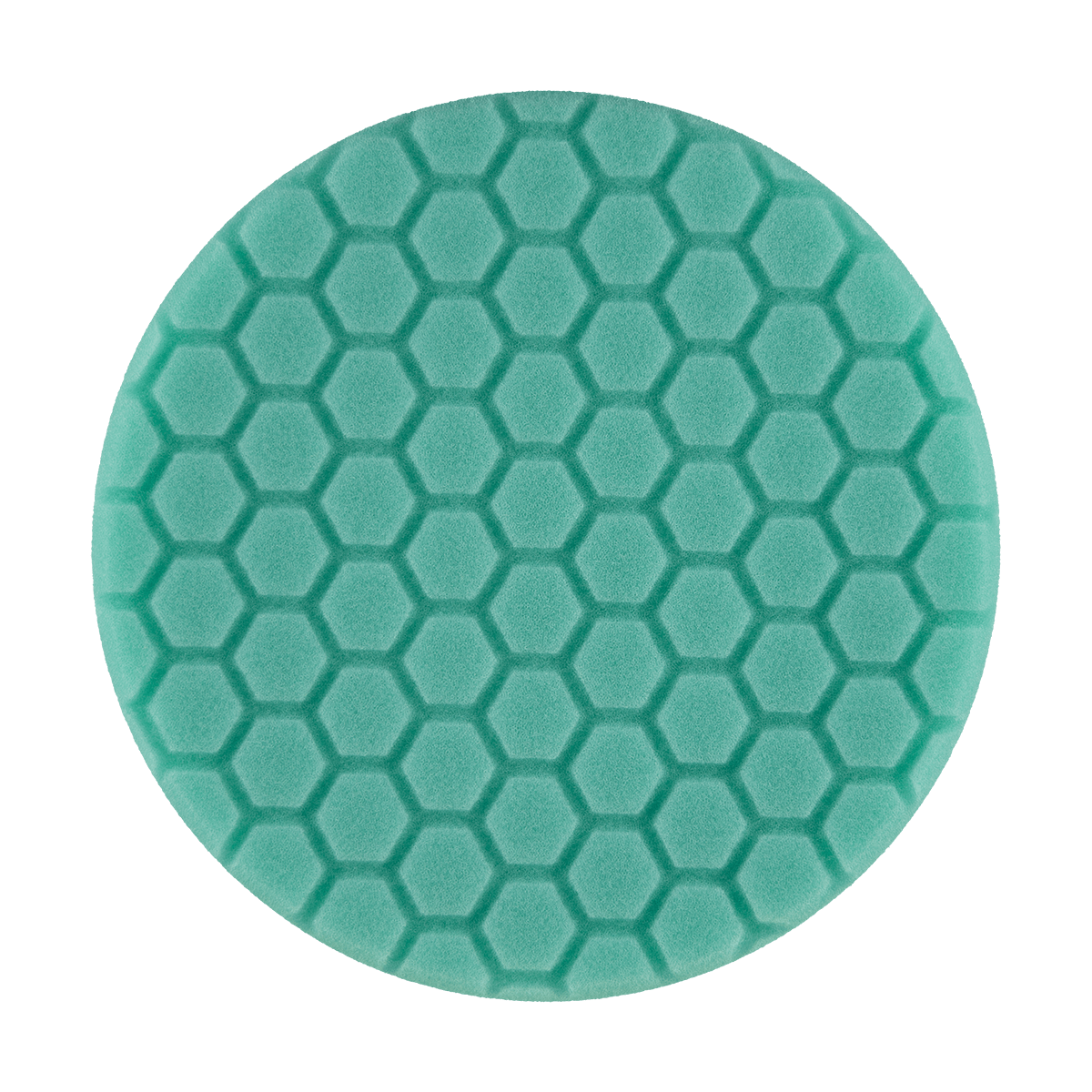 640RH - 6" Green Soft Foam Center Ring Pad (Hex Face) - Medium Cut