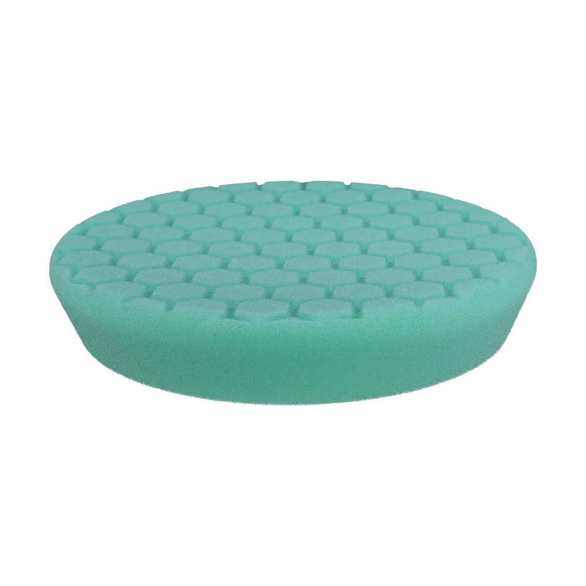 640RH - 6" Green Soft Foam Center Ring Pad (Hex Face) - Medium Cut