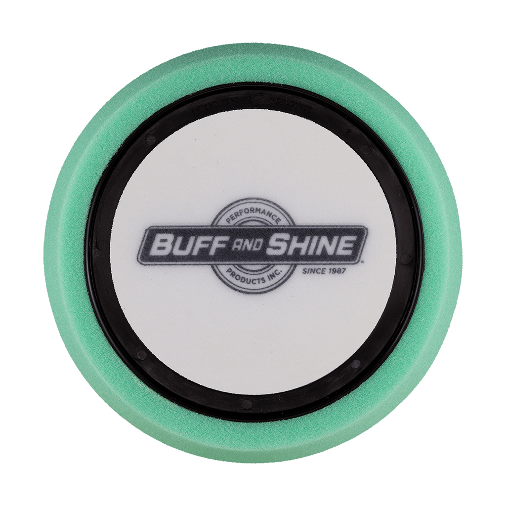 640WR - 6" Green Soft Foam Center Ring Pad (Convoluted Face) - Medium Cut