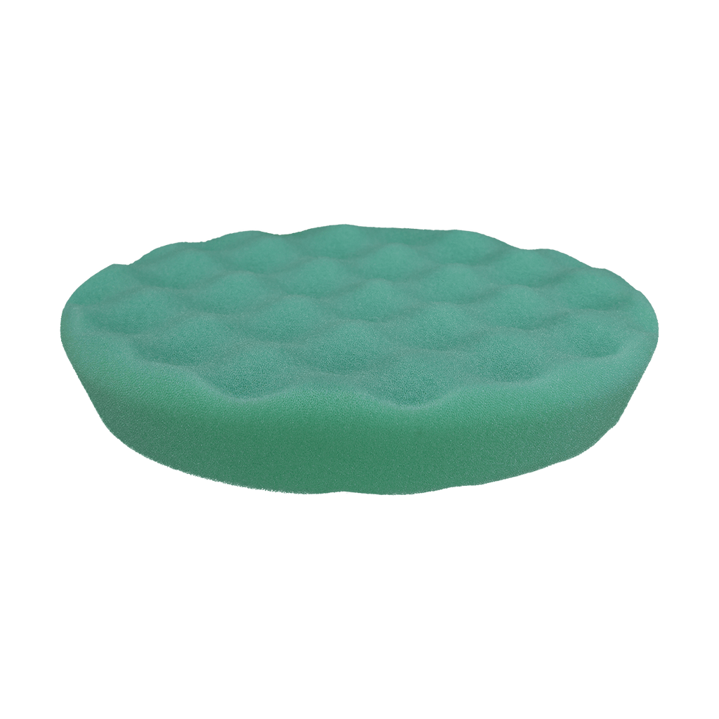 640WR - 6" Green Soft Foam Center Ring Pad (Convoluted Face) - Medium Cut