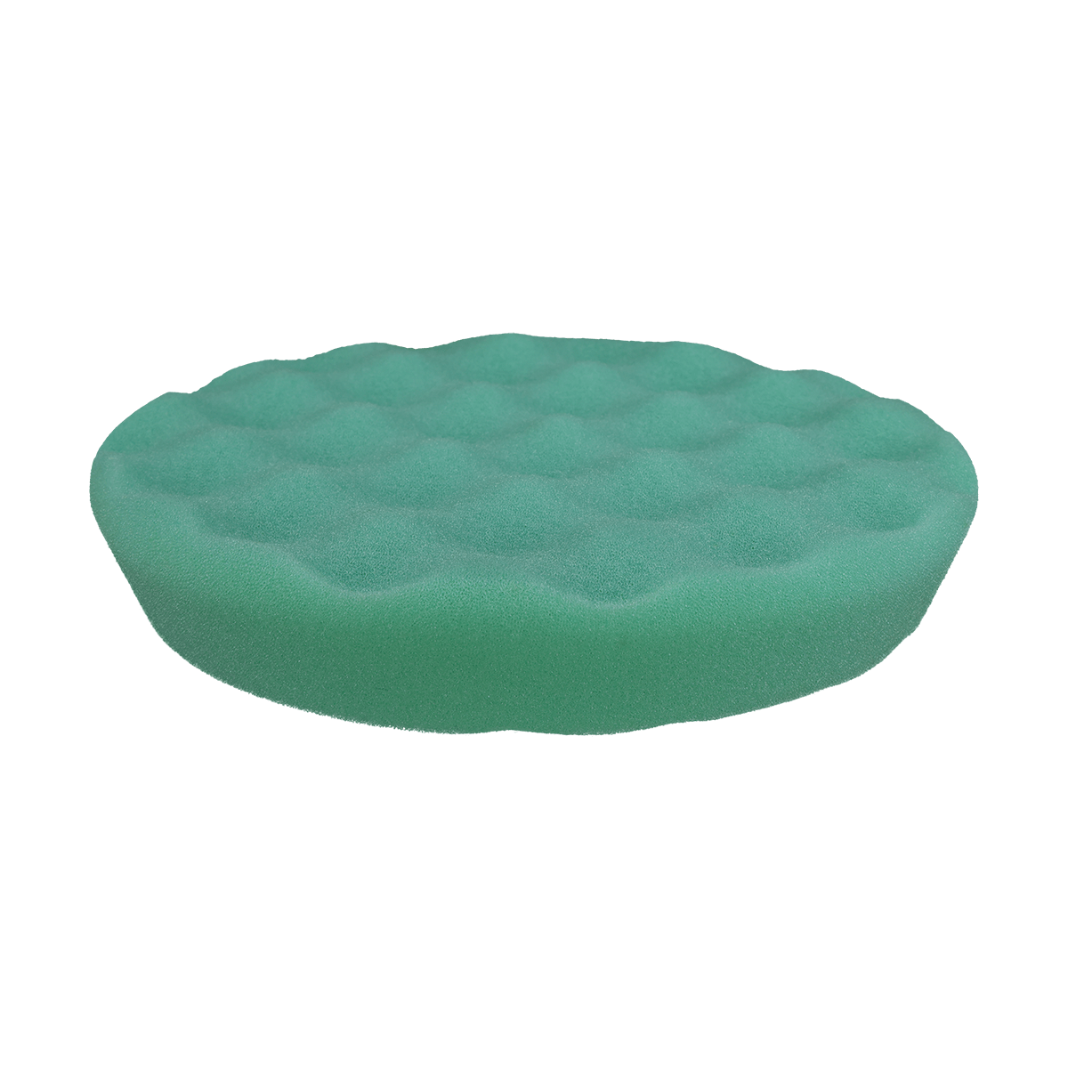 640WR - 6" Green Soft Foam Center Ring Pad (Convoluted Face) - Medium Cut