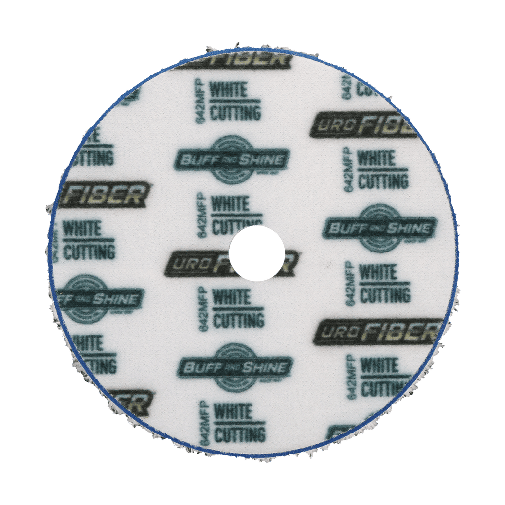 642MFP - 6" URO Fiber® Microfiber Pad (White Fibers) Blueberry Foam Interface (Edge Bevel) - Cutting