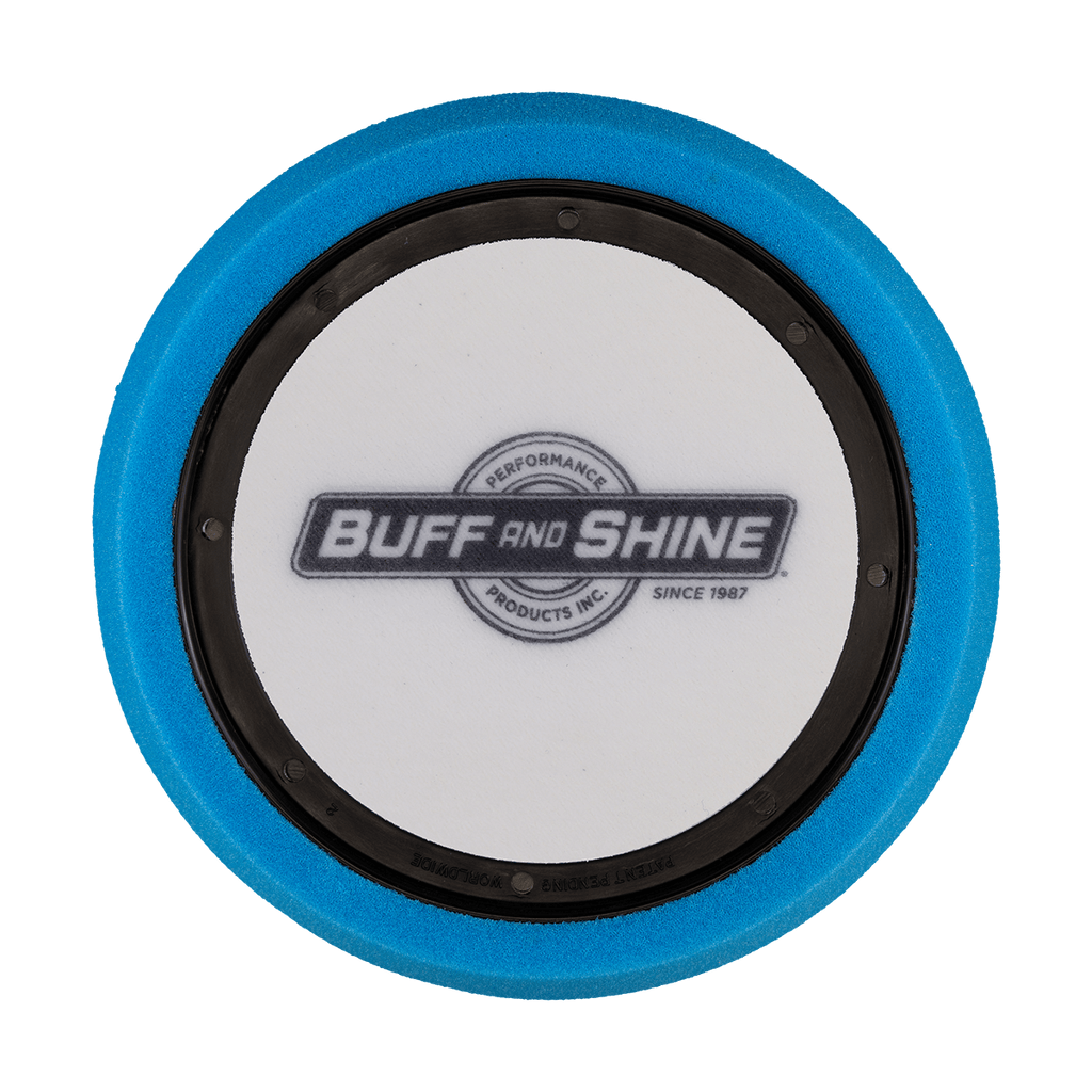 650WR - 6" Blue Soft Foam Center Ring Pad (Convoluted Face) - Polishing