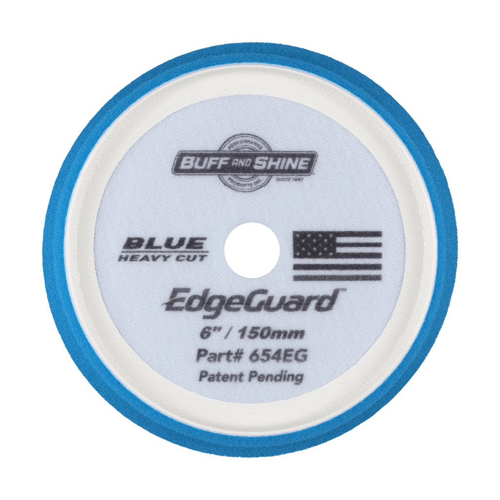 654EG - 6" Blue Coarse EdgeGuard™ Foam Pad - Heavy Cut