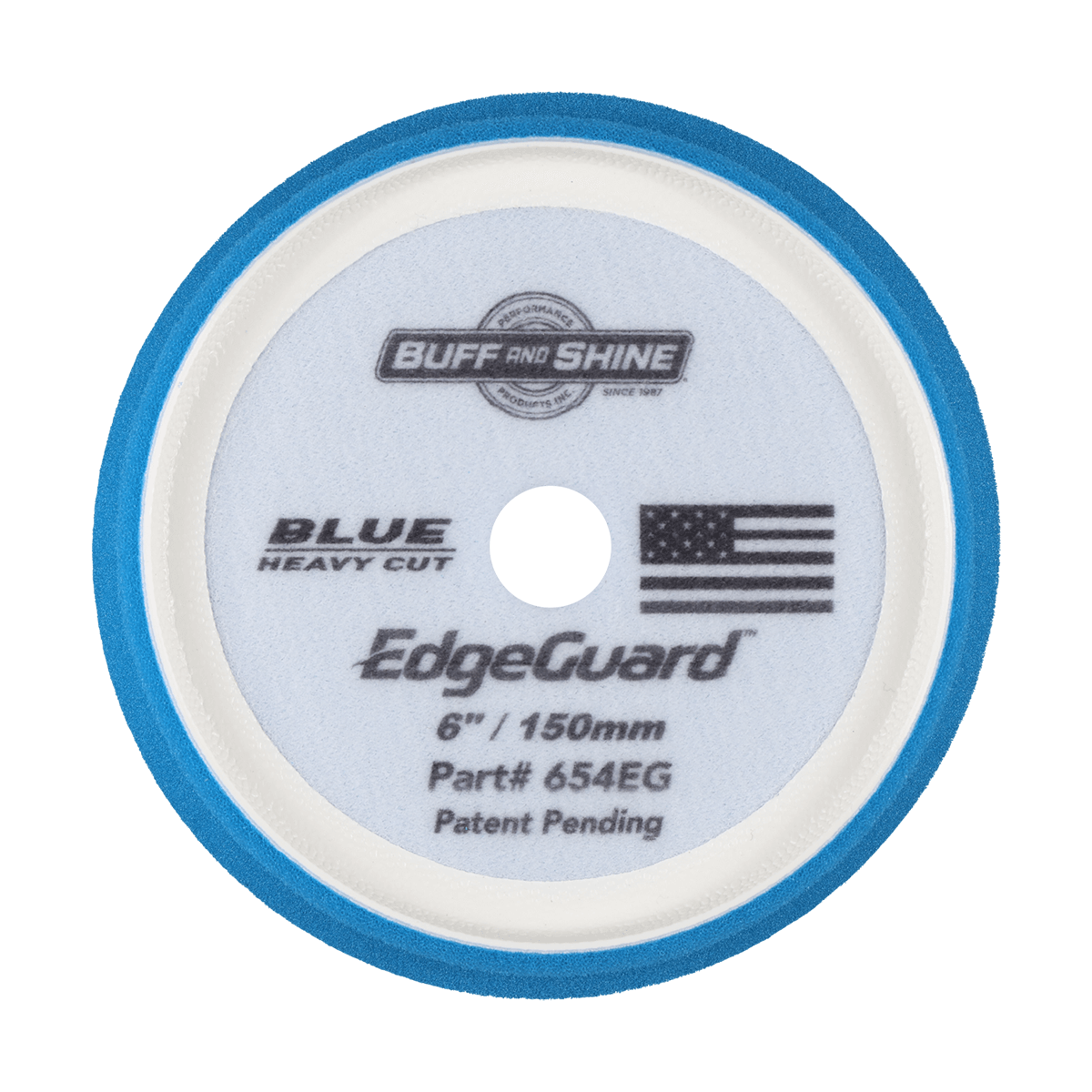 654EG - 6" Blue Coarse EdgeGuard™ Foam Pad - Heavy Cut