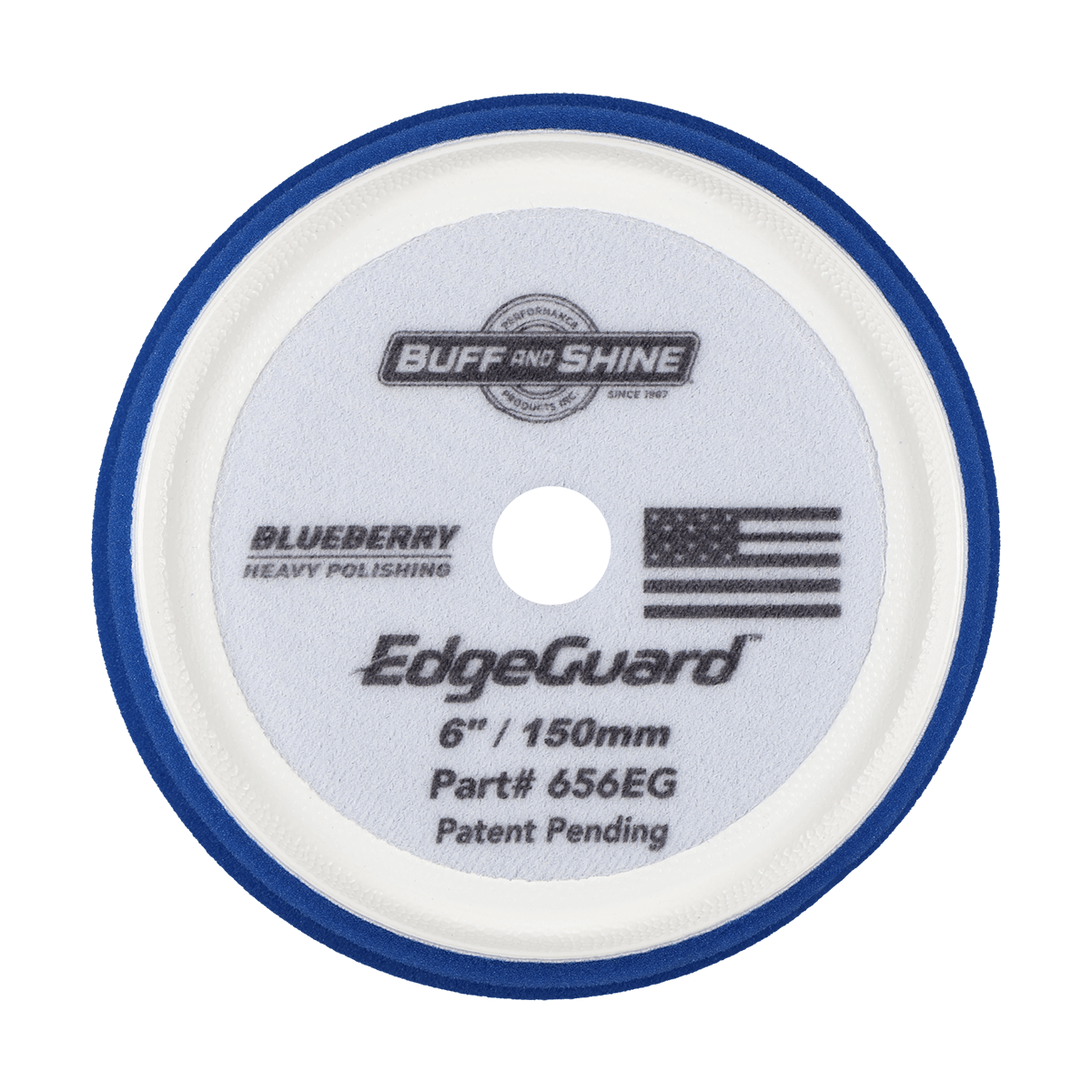 656EG - 6" Blueberry EdgeGuard™ Foam Pad - Heavy Polishing