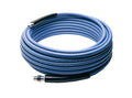 3/8" Kobrajet Smooth Blue Hose, 4300 PSI, 75 FT, Non-Marked, Swiveling Inlet and Fixed Outlet.