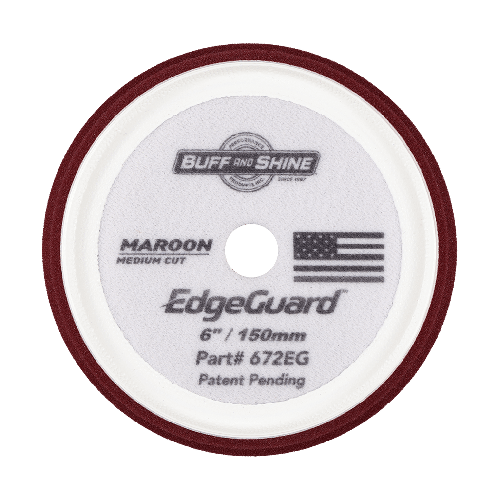 672EG - 6" Maroon EdgeGuard™ Foam Pad - Medium Cut