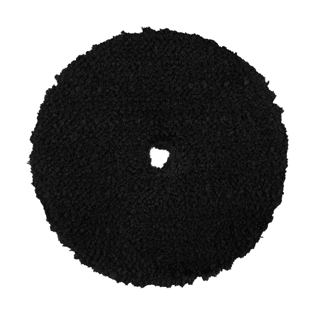 680MFP - 6" Black Standard Microfiber Pad with Orange Foam Interface - Cutting