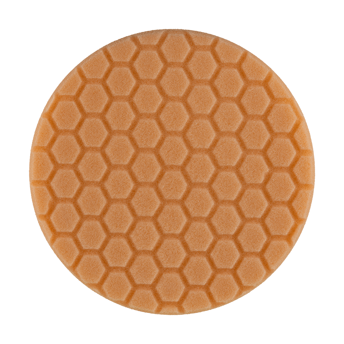 680RH - 6" Orange High Density Foam Center Ring Pad (Hex Face) - Heavy Polishing