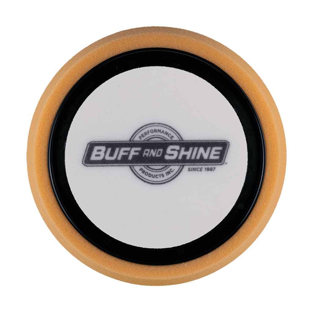 680RH - 6" Orange High Density Foam Center Ring Pad (Hex Face) - Heavy Polishing