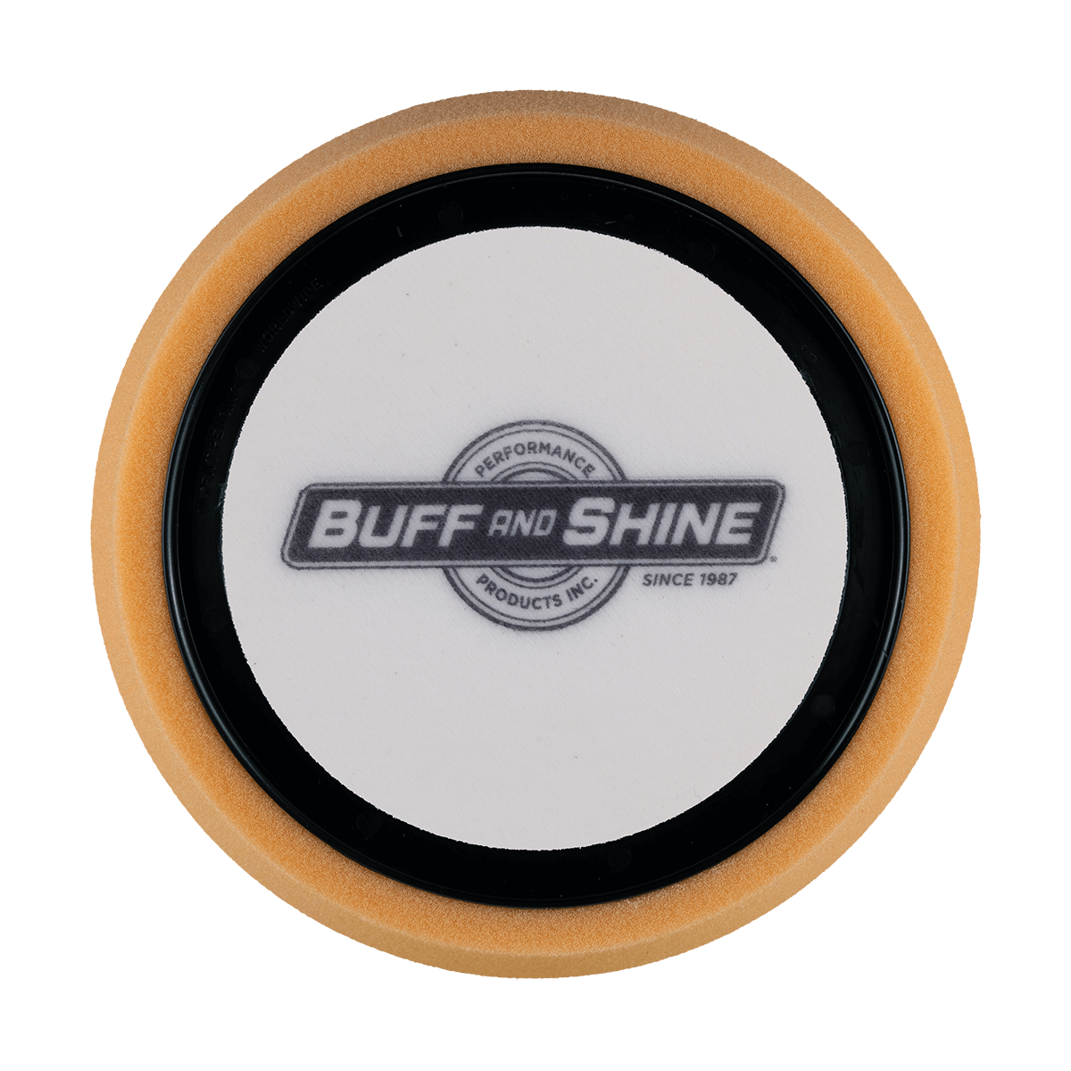 680RH - 6" Orange High Density Foam Center Ring Pad (Hex Face) - Heavy Polishing
