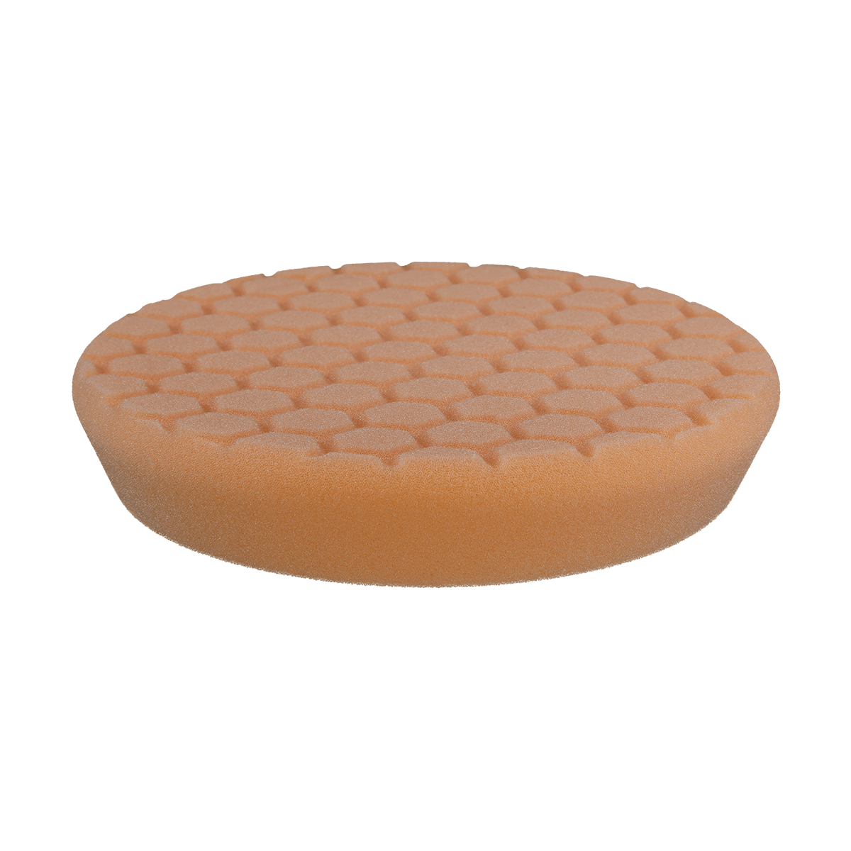 680RH - 6" Orange High Density Foam Center Ring Pad (Hex Face) - Heavy Polishing