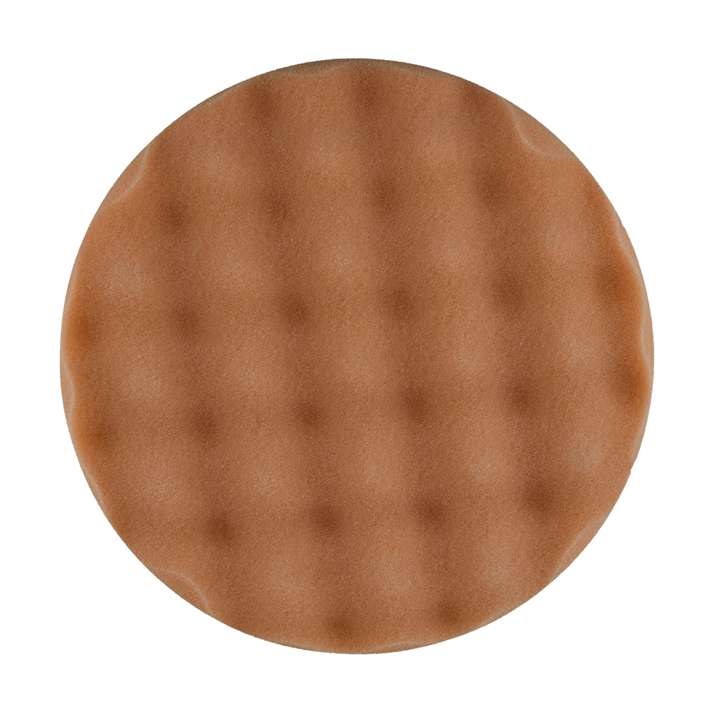 680WR - 6" Orange High Density Foam Center Ring Pad (Convoluted Face) - Heavy Polishing