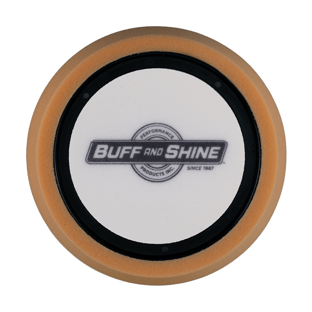 680WR - 6" Orange High Density Foam Center Ring Pad (Convoluted Face) - Heavy Polishing