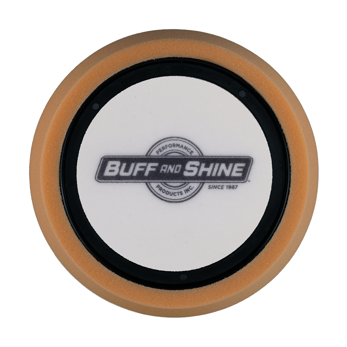 680WR - 6" Orange High Density Foam Center Ring Pad (Convoluted Face) - Heavy Polishing