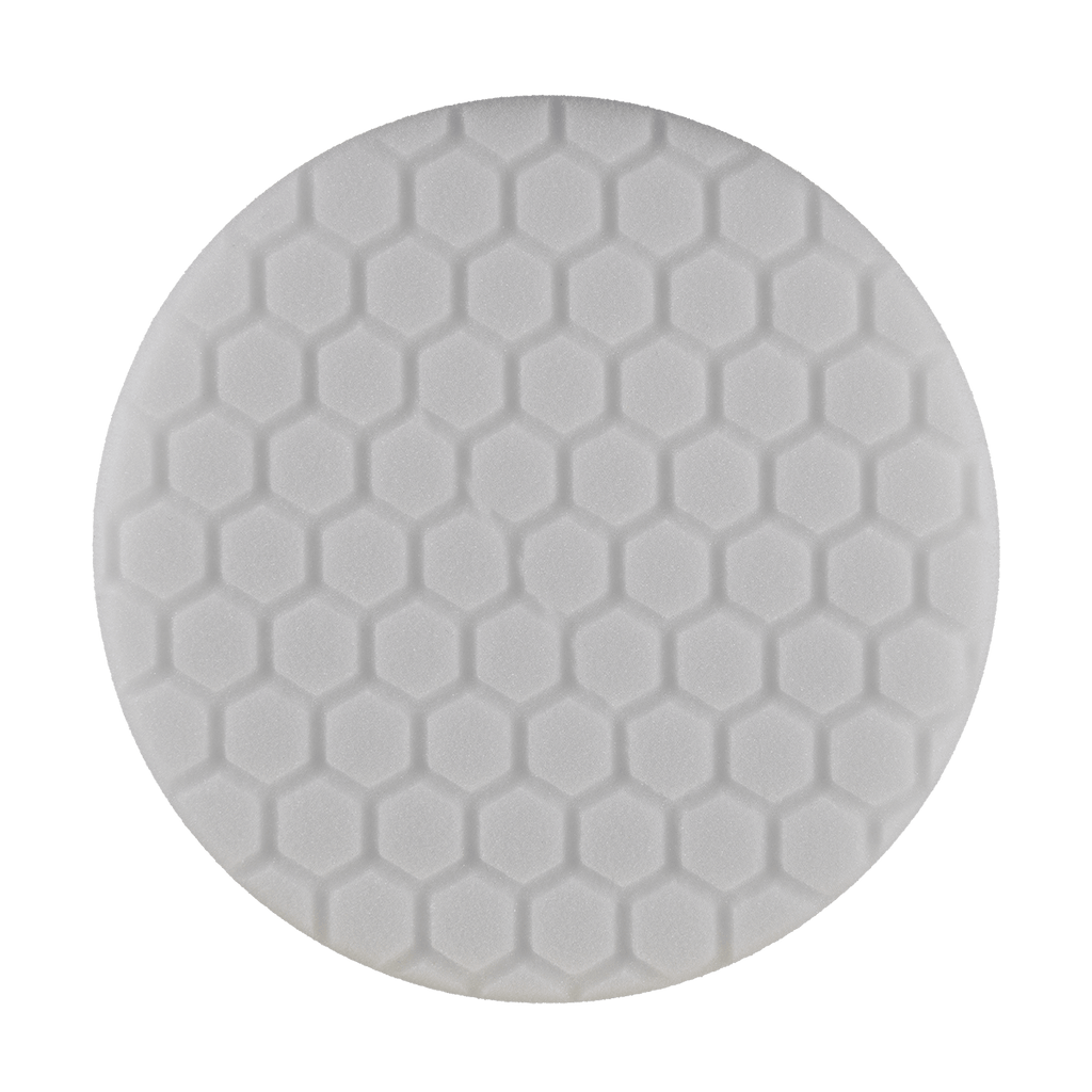 691RH - 6" White High Density Foam Center Ring Pad (Hex Face) - Polishing