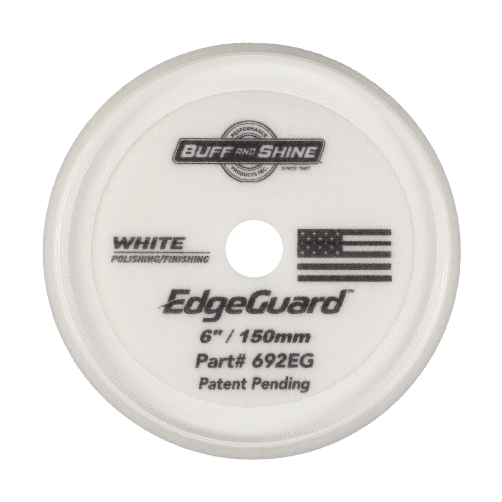 692EG - 6" White EdgeGuard™ Foam Pad - Polishing/Finishing