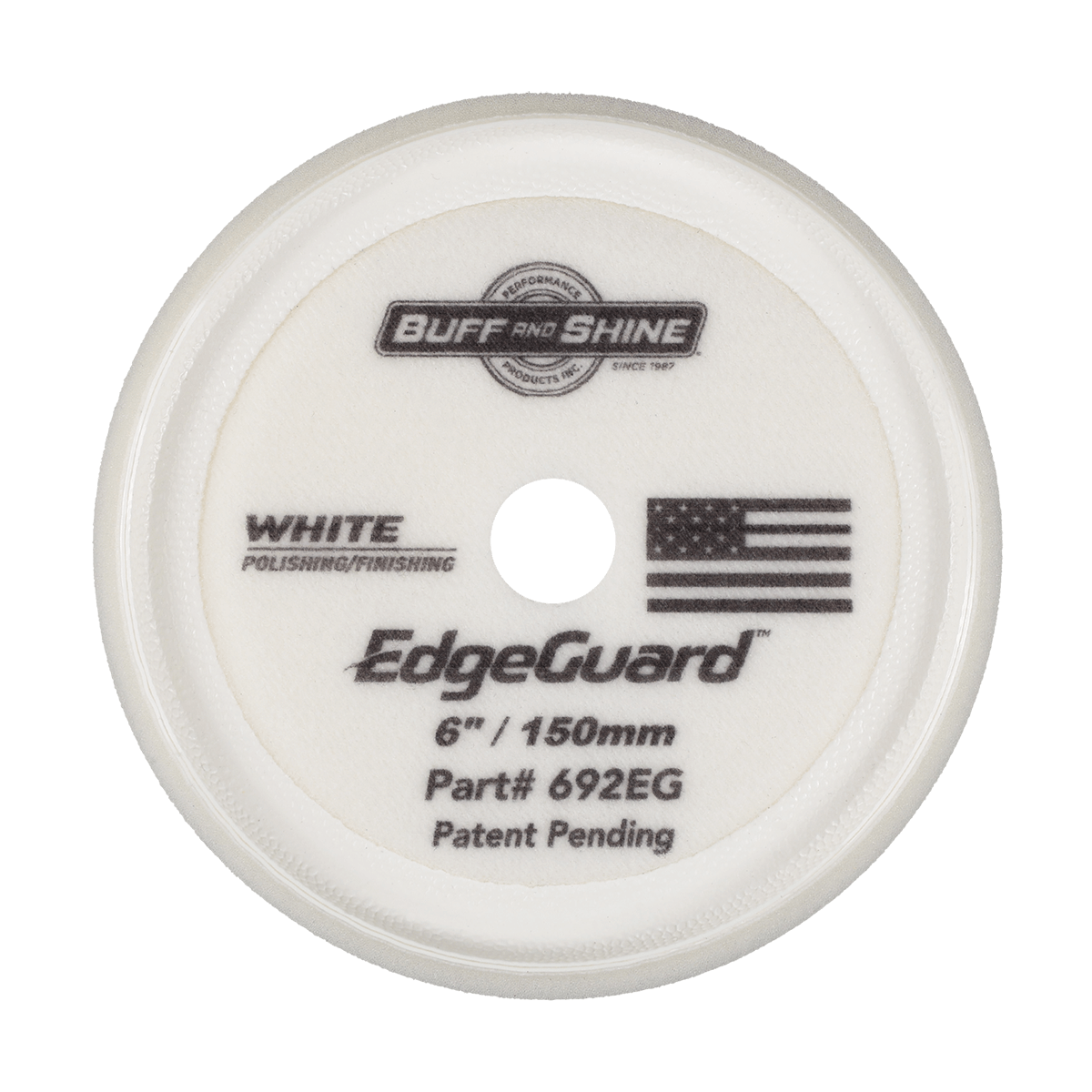 692EG - 6" White EdgeGuard™ Foam Pad - Polishing/Finishing