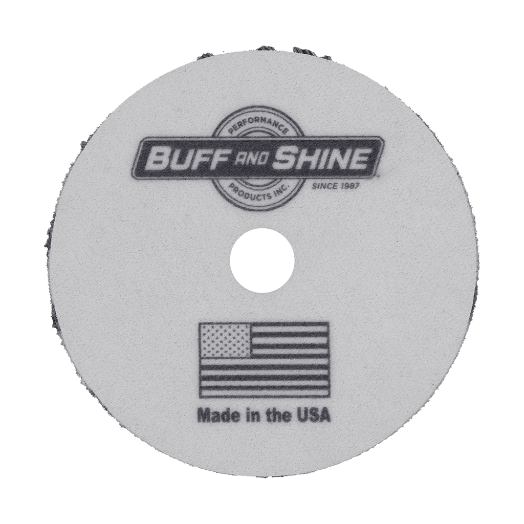 692MFP-BK - 6" URO Fiber® Microfiber Pad (Black Fibers) White Foam Interface - Finishing