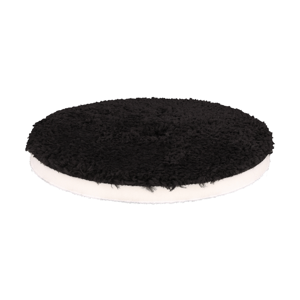 692MFP-BK - 6" URO Fiber® Microfiber Pad (Black Fibers) White Foam Interface - Finishing