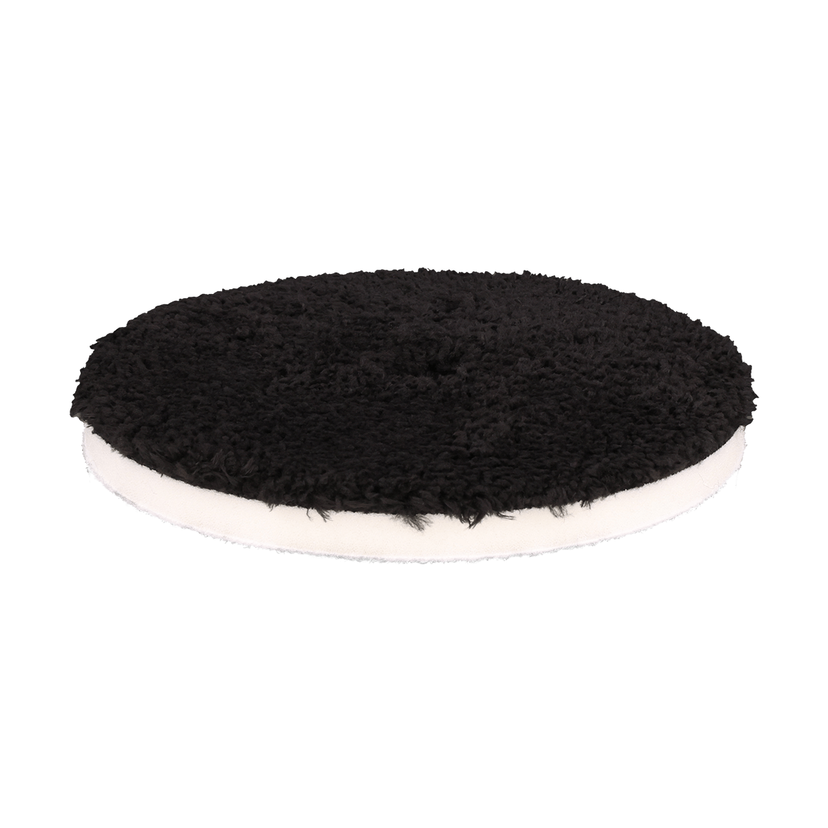 692MFP-BK - 6" URO Fiber® Microfiber Pad (Black Fibers) White Foam Interface - Finishing