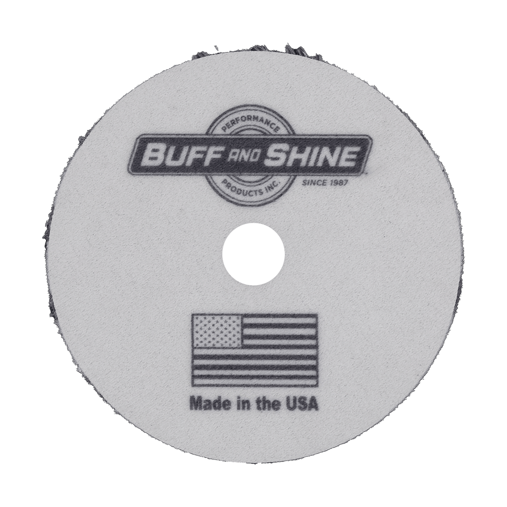 692MFP - 6" URO Fiber® Microfiber Pad (Black/White Fibers) White Foam Interface - Cutting
