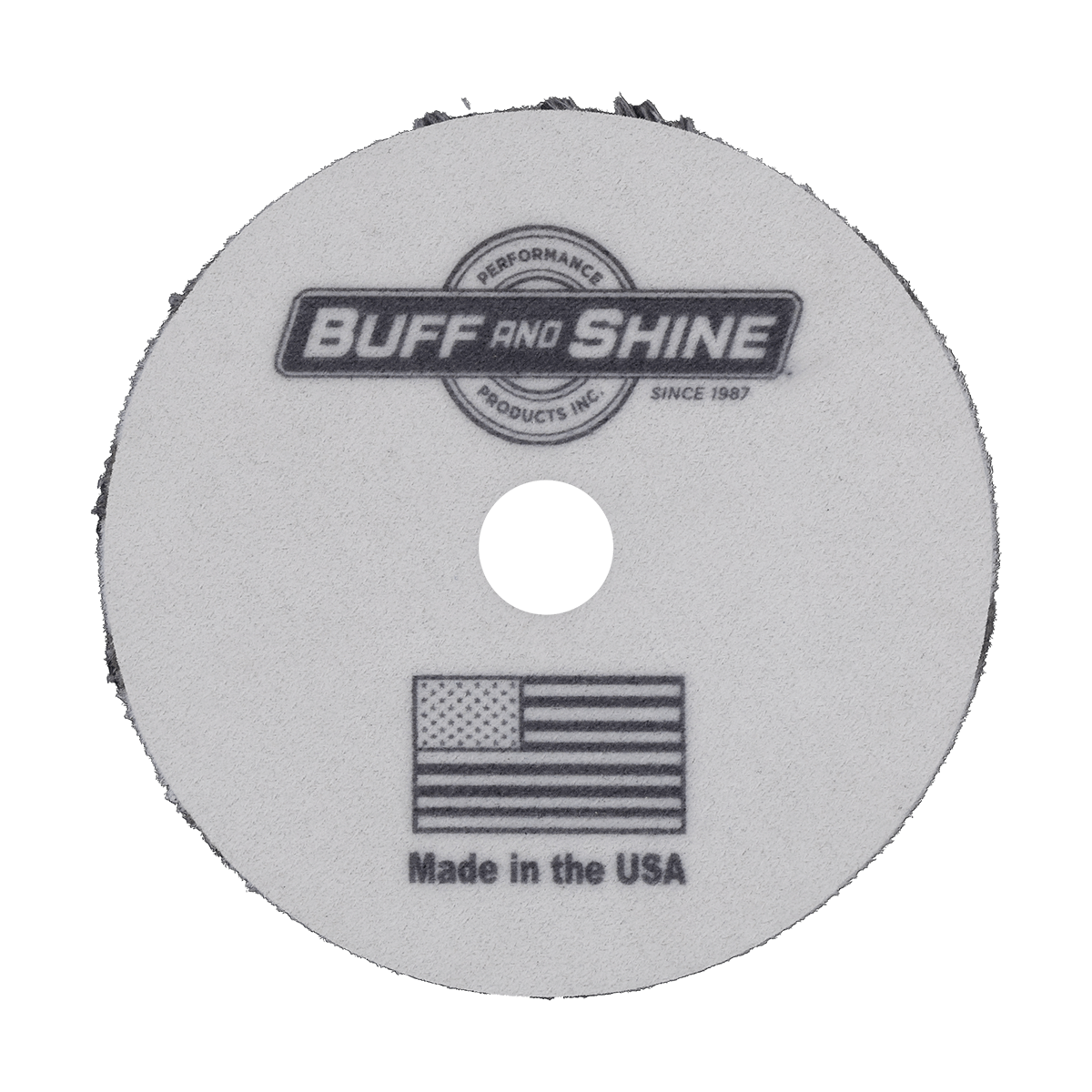 692MFP - 6" URO Fiber® Microfiber Pad (Black/White Fibers) White Foam Interface - Cutting