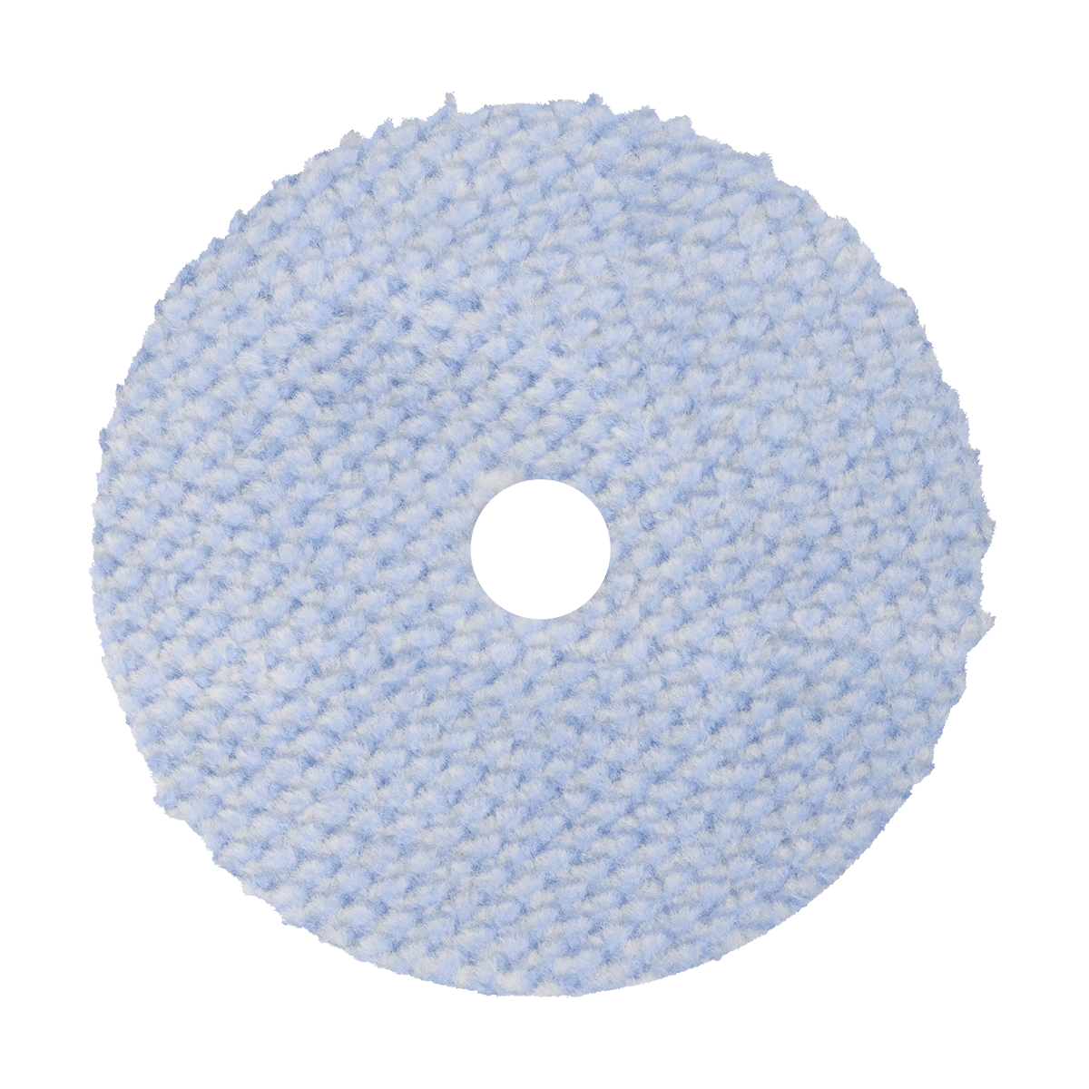 6KFWBW - 6" Blue/White 100% Knitted Wool (Edge Bevel) URO Wool® Pad - Cutting