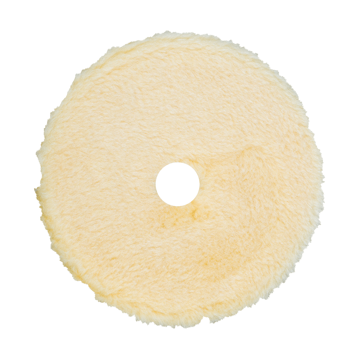 6KFWY - 6" Yellow Knitted Wool (Edge Bevel) URO Wool® Pad - Polishing