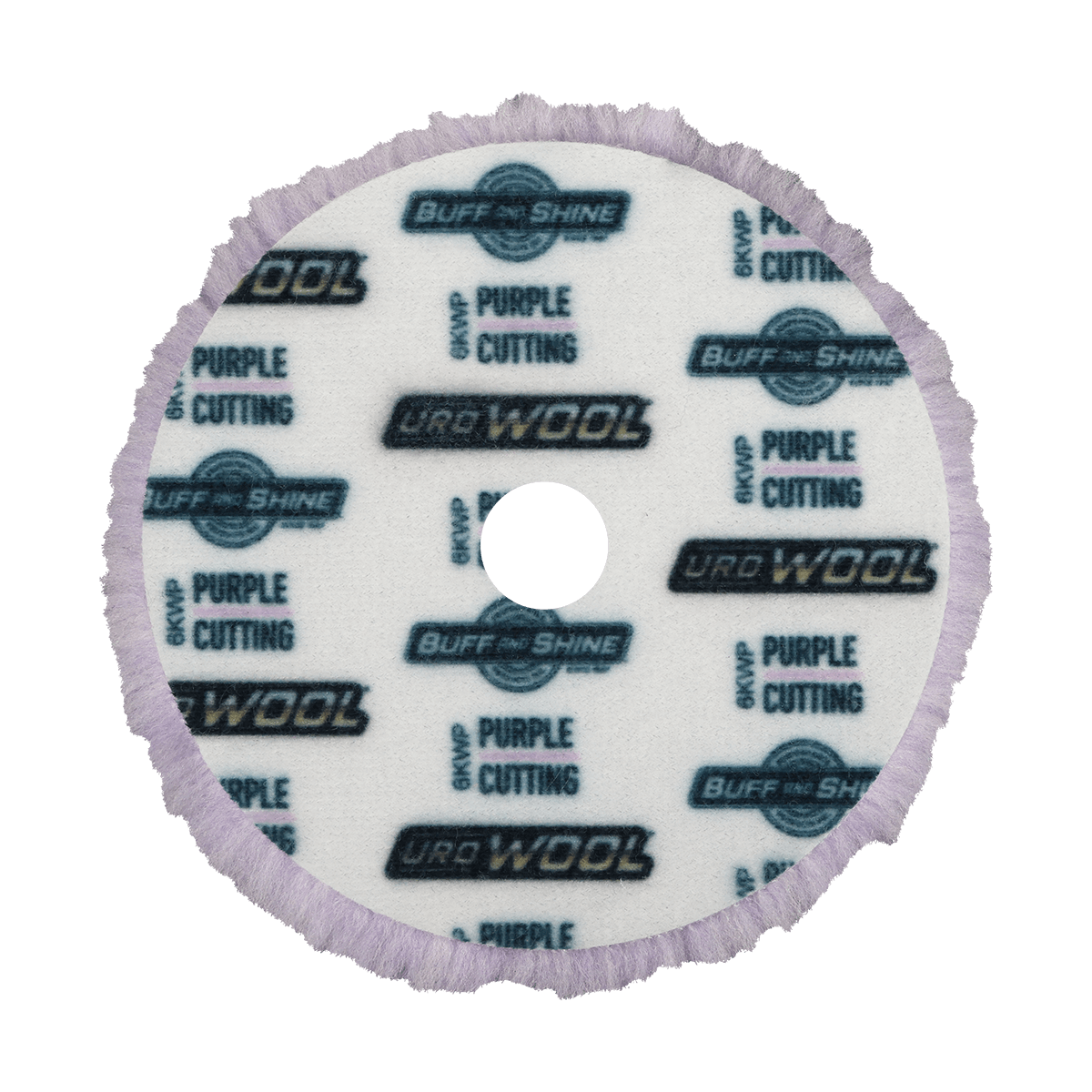 6KWP - 6" Purple 100% Knitted Wool Blend URO Wool® Pad - Cutting