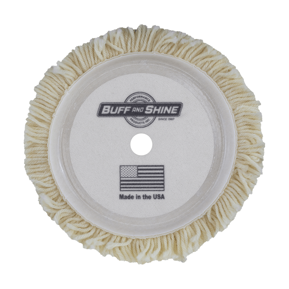 7502G - 7.5" 100% Natural Wool (4 Ply Twist) Grip Wool Pad - Cutting