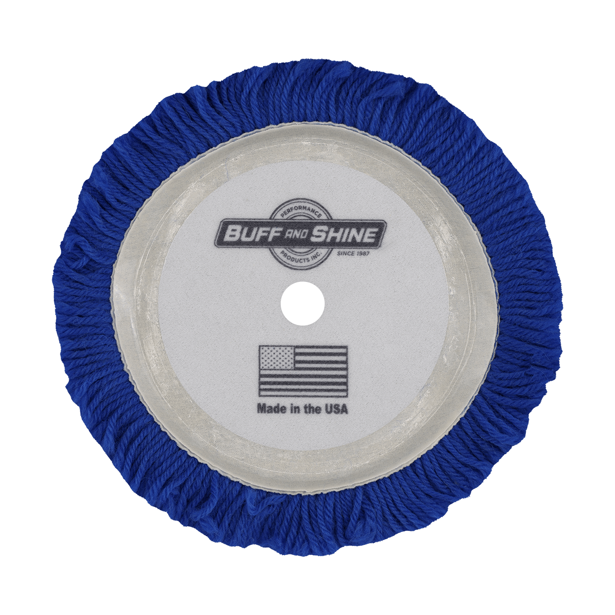 7503BG - 7.5" 100% Blue Wool (4 Ply Twist) Grip Wool Pad - Cutting