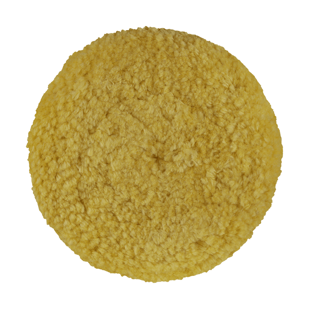 7503GY - 7.5" Yellow Wool Blend (4 Ply Twist) Grip Wool Pad - Polishing