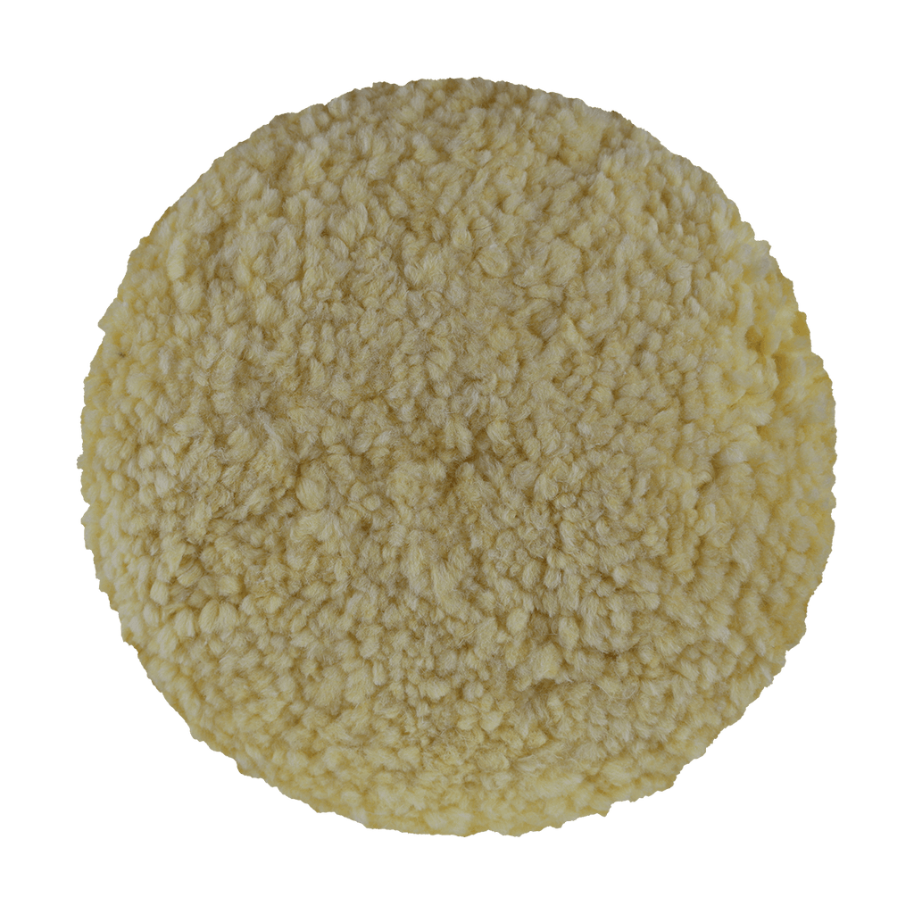 7503GYS - 7.5" Yellow Wool Blend (Single Ply) Grip Wool Pad - Soft Polishing