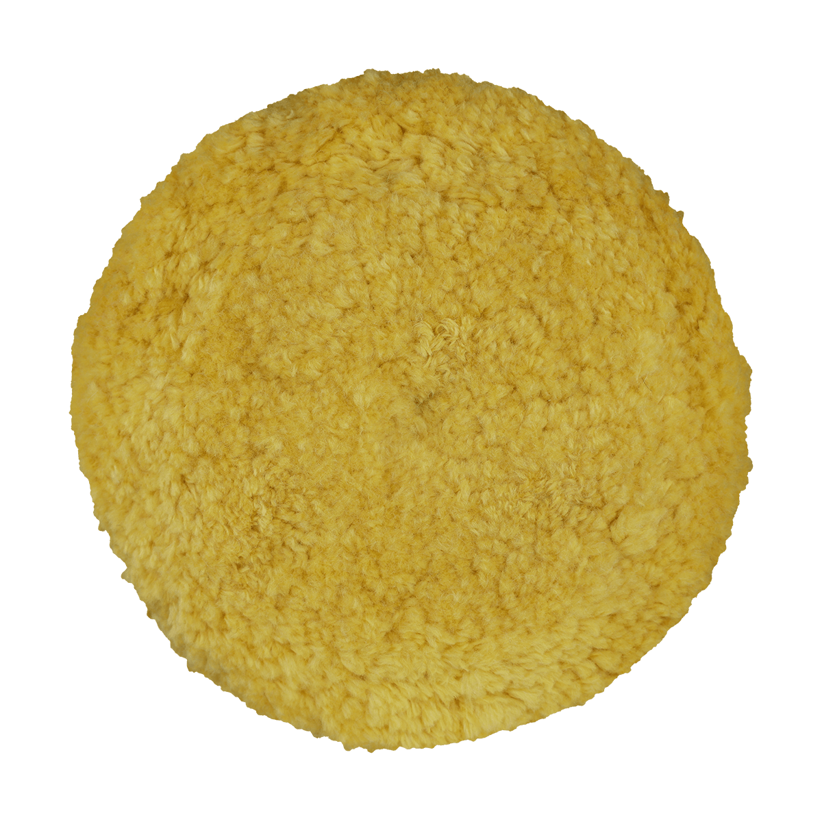 7503GYT - 7.5" Yellow Wool Blend (4 Ply Twist) Grip Wool Pad with Center Tee - Polishing