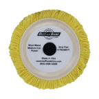 7503GYT - 7.5" Yellow Wool Blend (4 Ply Twist) Grip Wool Pad with Center Tee - Polishing