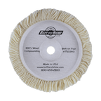 7503HD - 7.5" 100% Natural Wool (4 Ply Twist) Bolt-On Wool Pad - Cutting - Heavy Duty Backing