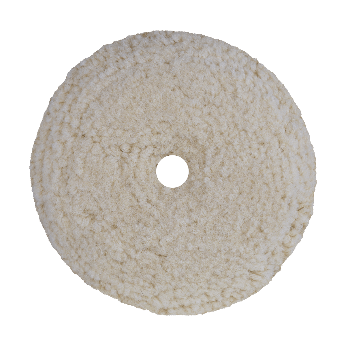 7503N - 7.5" 100% Natural Wool (4 Ply Twist) Bolt-On Wool Pad - Cutting